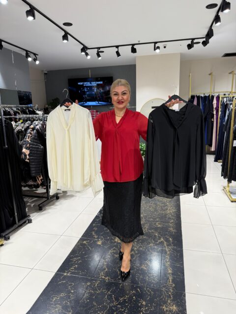 İPEK ŞİFON GÖMLEK