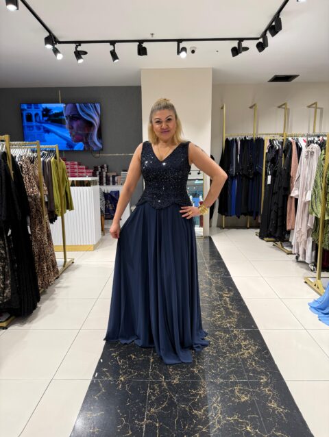 Payet Yelek Şifon Abiye Elbise