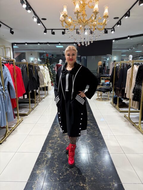 Siyah Beyaz Modal Aşk Elbise